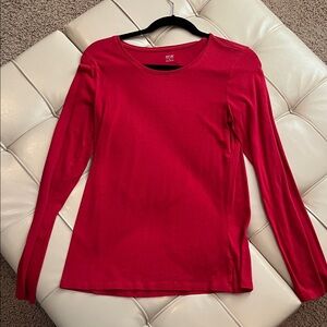 Apt. 9 Vibrant Red Long Sleeve Top
